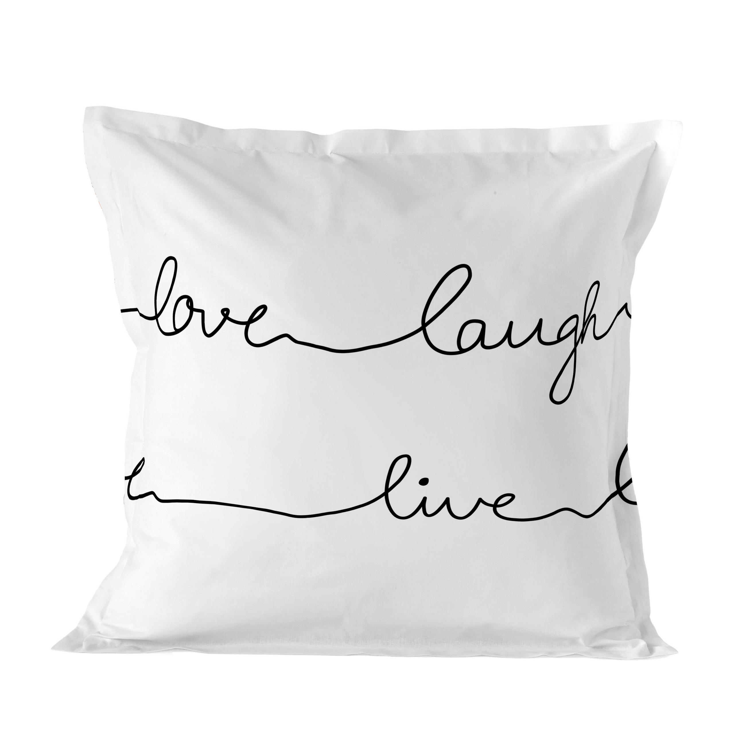 KISSENBEZUG live 80x80 cm mehrfarbig - Multicolor, Textil (80/80cm) - Happy Friday