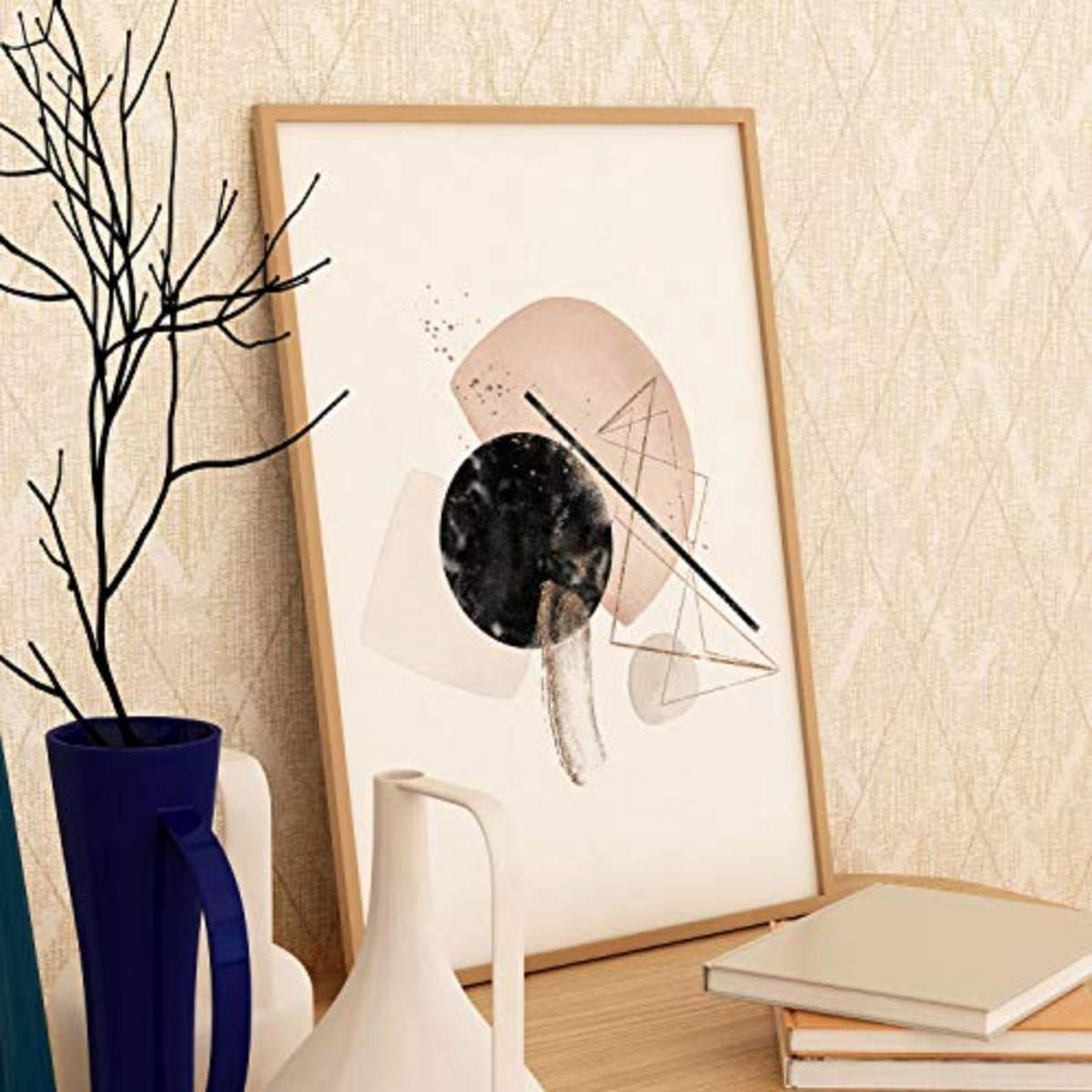 POSTER Set mit 4 Abstrakte Formen und Figuren Braun A3 Rahmenlos - Klar, Papier (29.7/3cm) - Nacnic