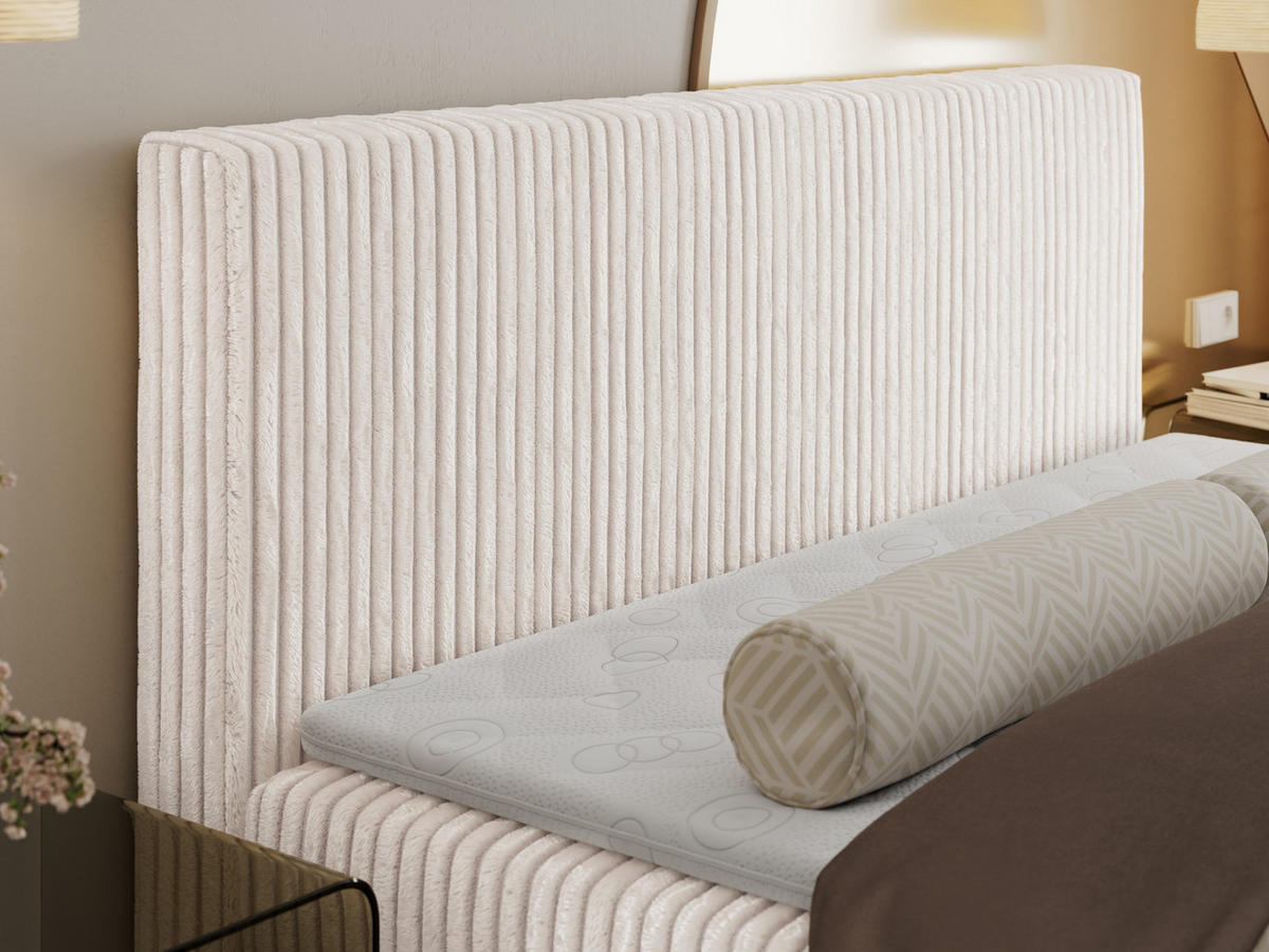 BOXBETT TILIANO 180/200 - Beige Cord - H3 - Beige, Textil (180/200cm)