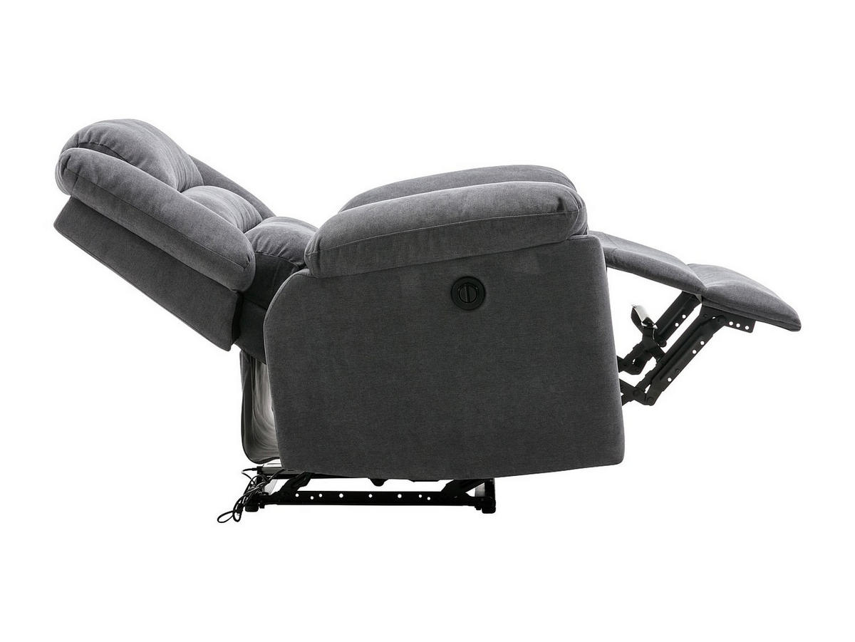 RELAXSESSEL - 1 Person - stoff - grau Burolo - Grau, Textil (92/103/95cm) - Vente-Unique