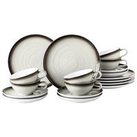 TEESERVICE Terra Corso 18er Set - Anthrazit, Keramik (1/1/1cm) - Seltmann Weiden