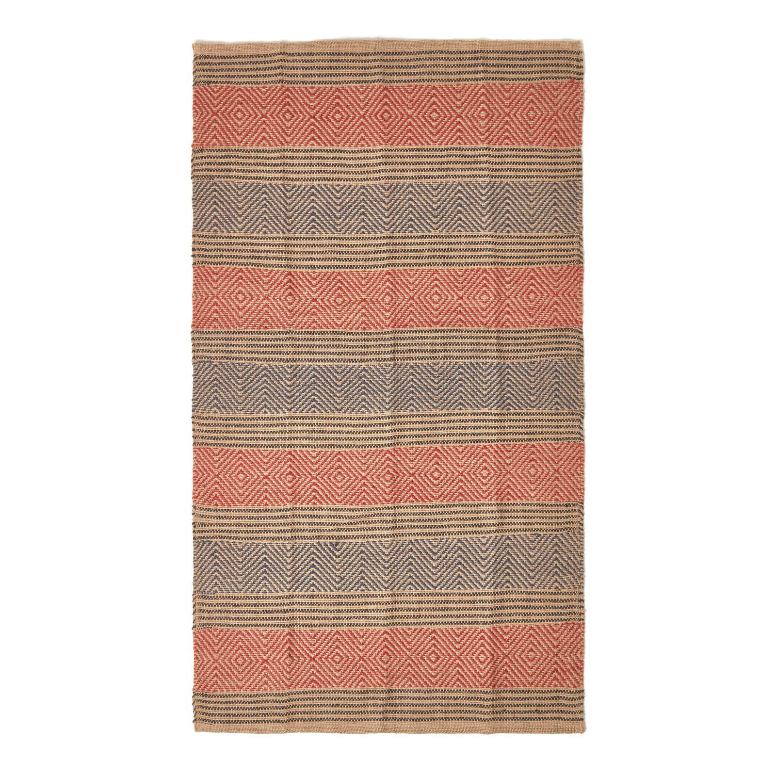 JUTETEPPICH Streifen-Muster 150/240 cm - Multicolor, Naturmaterialien (150/240cm) - Homescapes
