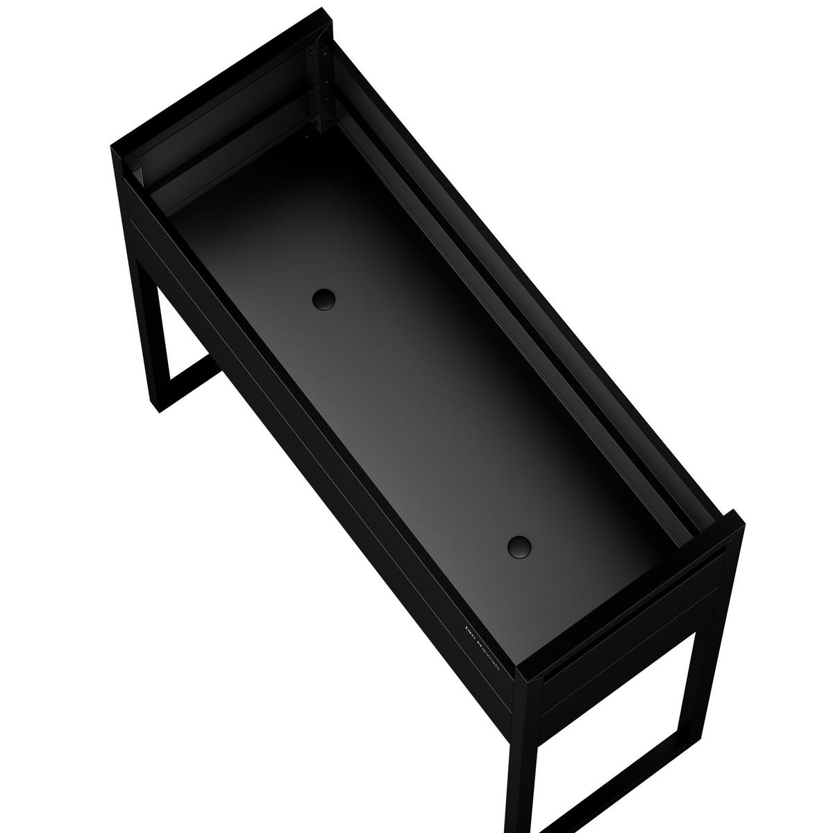 BLUMENKASTEN MARGARET H 100x100x38 cm - Schwarz, Metall (100/100/38cm) - Jan Nowak