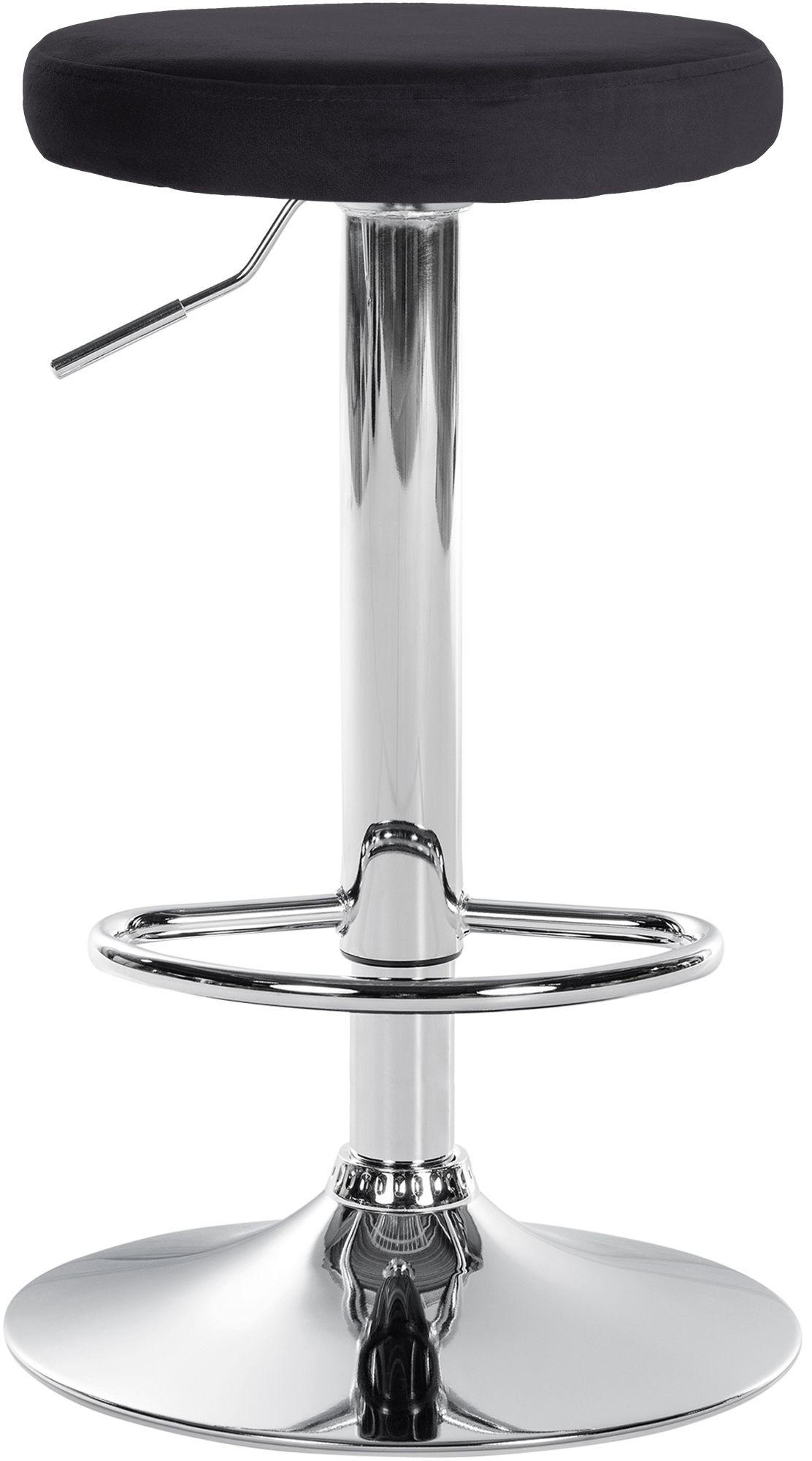 BARHOCKER 2er Set Samt schwarz - Schwarz, Textil/Metall (38.5/60/38.5cm) - CLP