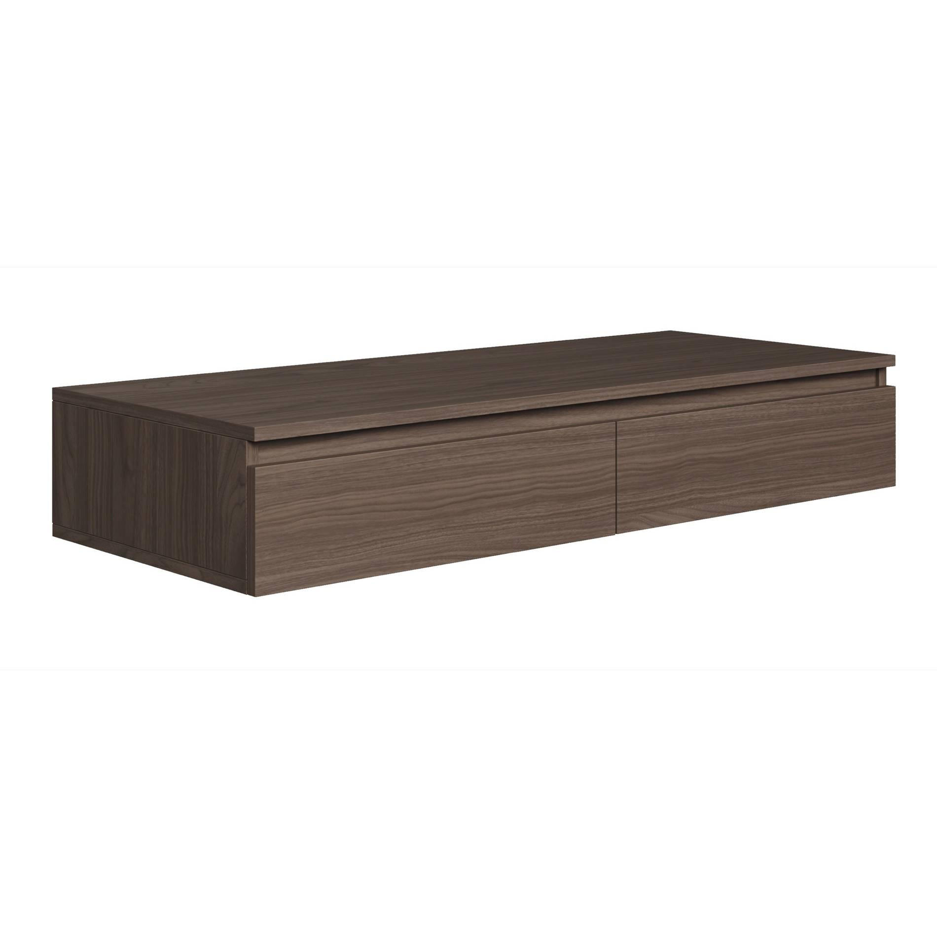 HÄNGESCHREIBTISCH Bemmi Nussbaum Wisconsin 120 cm - Dunkelbraun, Holzwerkstoff (50/120/19cm) - Selsey
