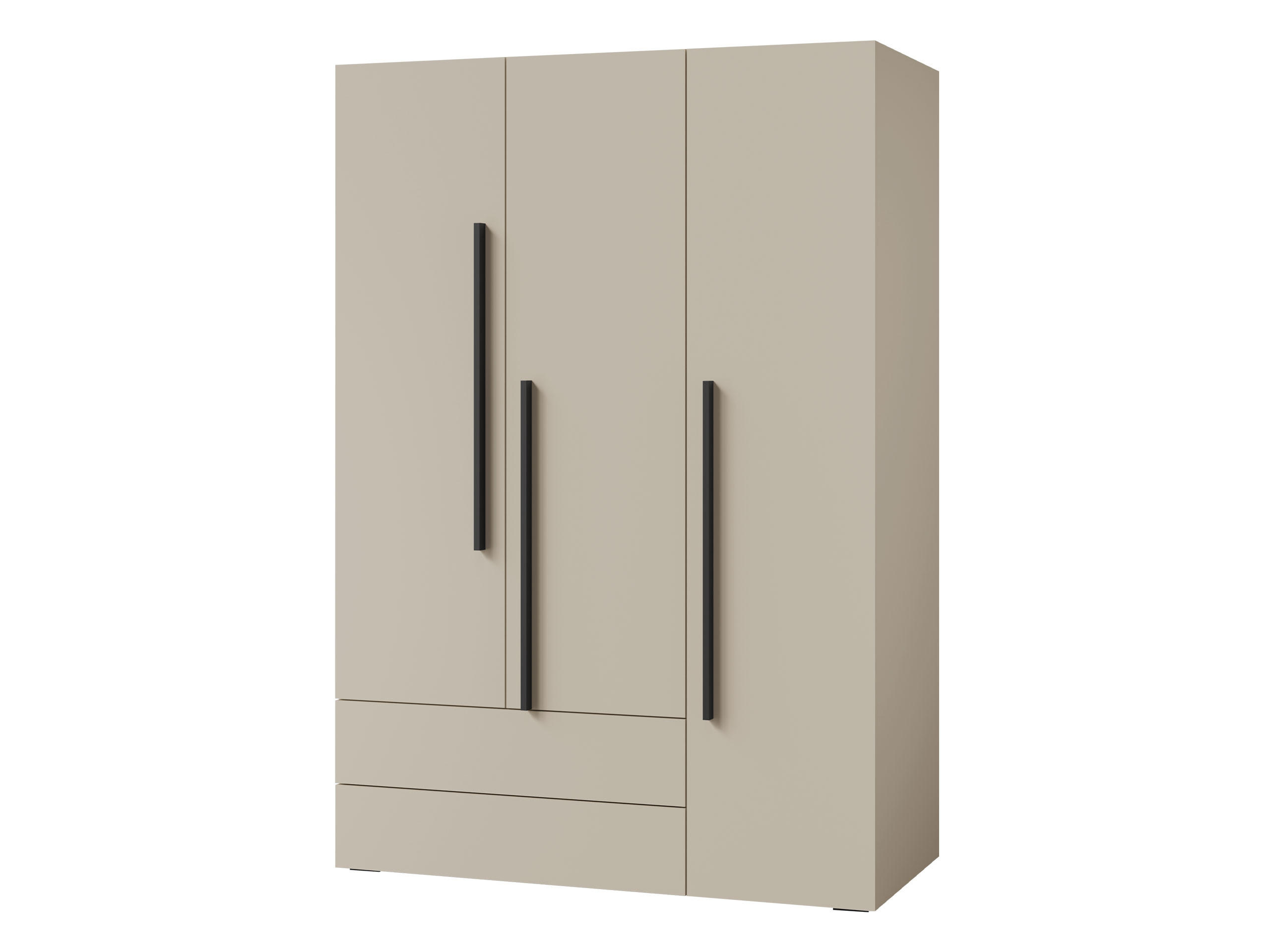 KLEIDERSCHRANK Lorin 3D2S LO01 - Kaschmir, Holzwerkstoff (135/195/60cm) - MIRJAN24
