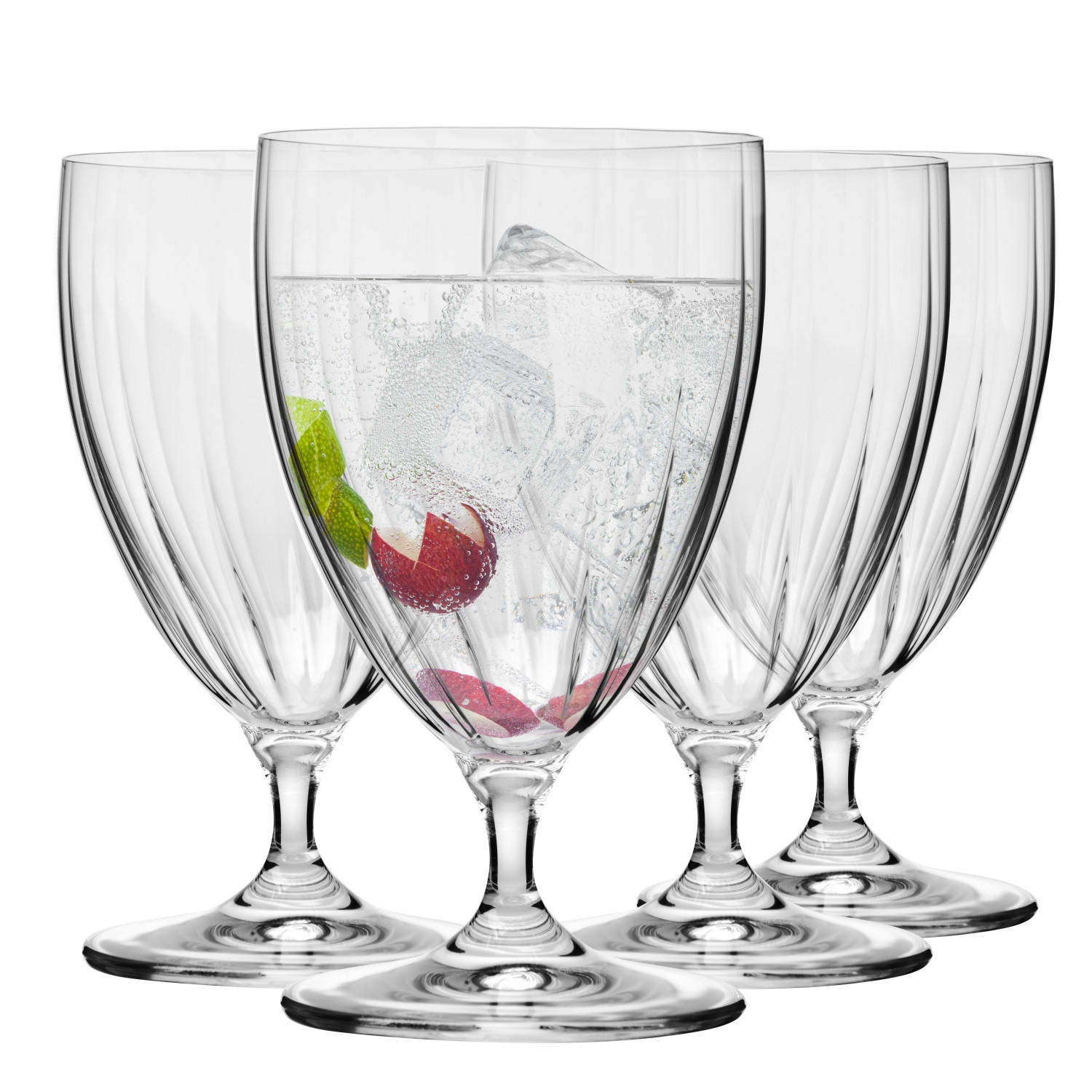 WASSERGLÄSER, 4er-Set, 440 ml - Transparent, Glas (0.44L) - Krosno Glass