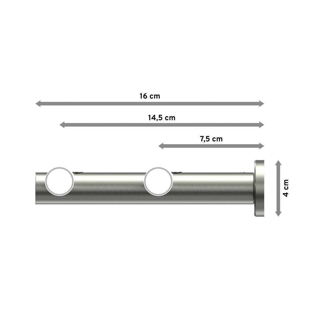Thumbnail - Interdeco Gardinenstangen-Set, Edelstahl, Silber, Metall, 120 cm, Wohntextilien, Gardinen & Vorhänge, Gardinen-Stangen