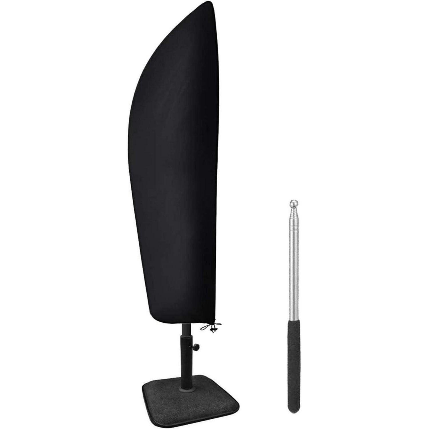 SONNENSCHIRM Schutzhülle mit Stab 265 cm 210D Oxford Schwarz - Schwarz, Textil (40/70/265cm)