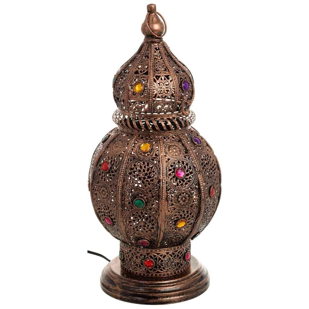 LAMPE aus Metall und Glas, 23x50cm - Multicolor, Metall (23/23/49cm) - Wanderlust