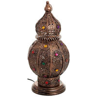 LAMPE aus Metall und Glas, 23x50cm - Multicolor, Metall (23/23/49cm) - Wanderlust