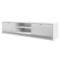 TV-ELEMENT Tireno - Goldfarben/Weiß, Holzwerkstoff/Metall (180/40/40cm) - MIRJAN24