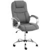 CHEFSESSEL Lederlook Grau - Chromfarben/Grau, Textil/Metall (66/113/70cm) - CLP
