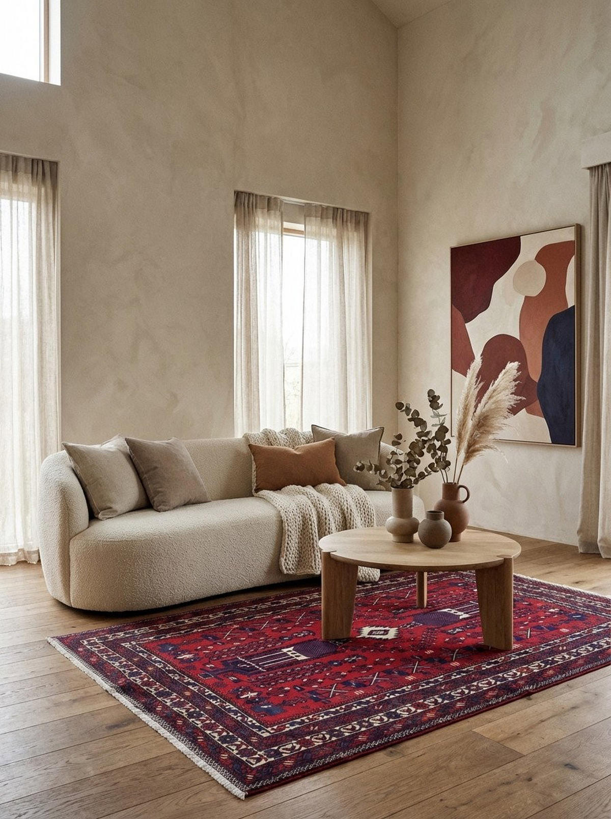 TEPPICH Afshar Rot 230/157 cm Schurwolle - Rot, Textil (157/230cm) - Looma
