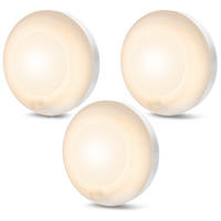 LED-SPOT Batterie Bewegungsmelder - dimmbar mit Timer für Innen und Außen, 3er-Set - Weiß, Kunststoff (8/8/4.5cm) - Northpoint