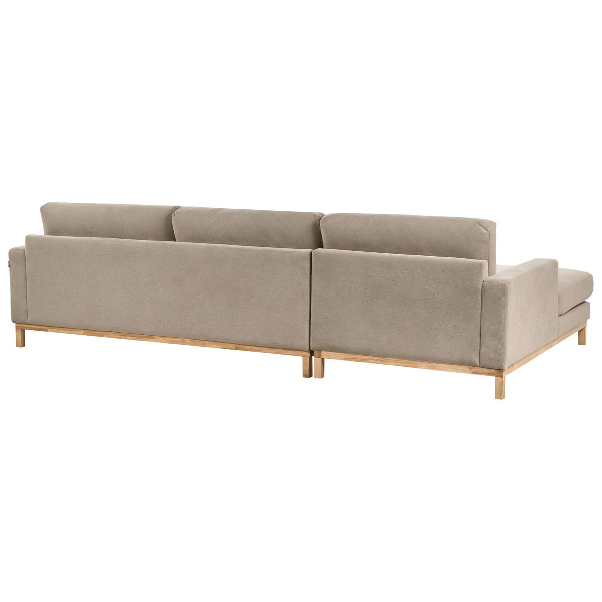 ECKSOFA 4-Sitzer Stoff Taupe rechtsseitig Siggard - Taupe/Beige, Textil (296/163cm) - Beliani