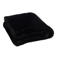 PLAID CUTIE - Plüsch - Schwarz - 180/130/3 cm - Schwarz, Textil (130/180cm) - J-Line