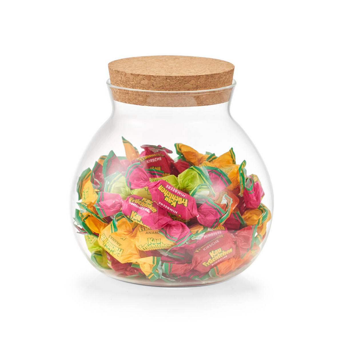 GLASGEFÄSS Korkdeckel 1050 ml - Transparent, Glas (13/13.2/13cm)