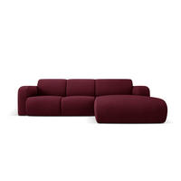 ECKSOFA rechts Molino aus strukturiertem Stoff burgundfarben 4 Sitzplätze - Bordeaux, Textil (170/250cm) - Micadoni