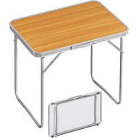 CAMPINGTISCH mit Griff Klappbar 70 x 50 x 60 cm Eiche - Eichefarben, Metall (70/50/60cm) - Woltu