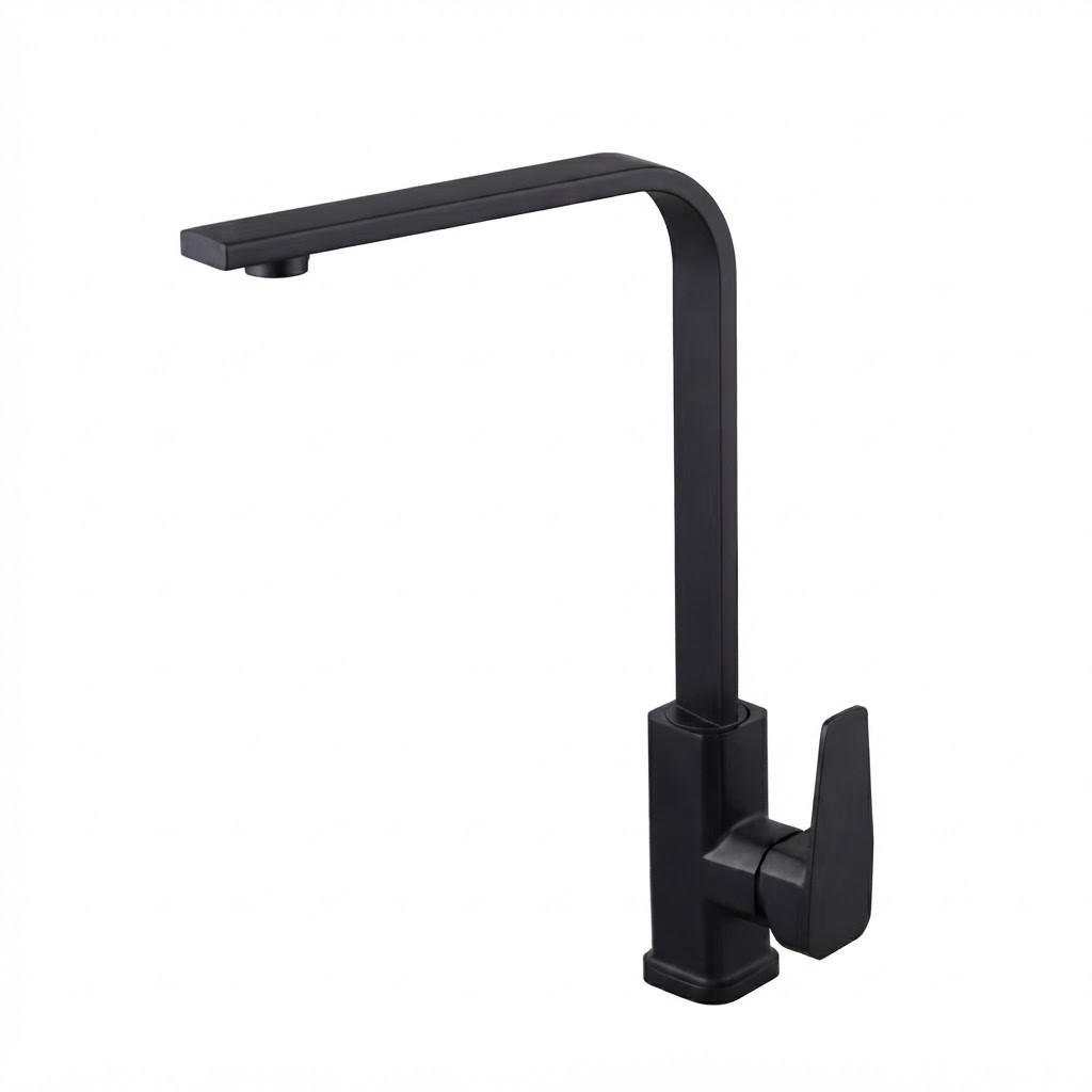 WASCHTISCHARMATUR, 41 x 23 cm, schwarz - Schwarz, Metall (23/41/5cm) - Vallsero