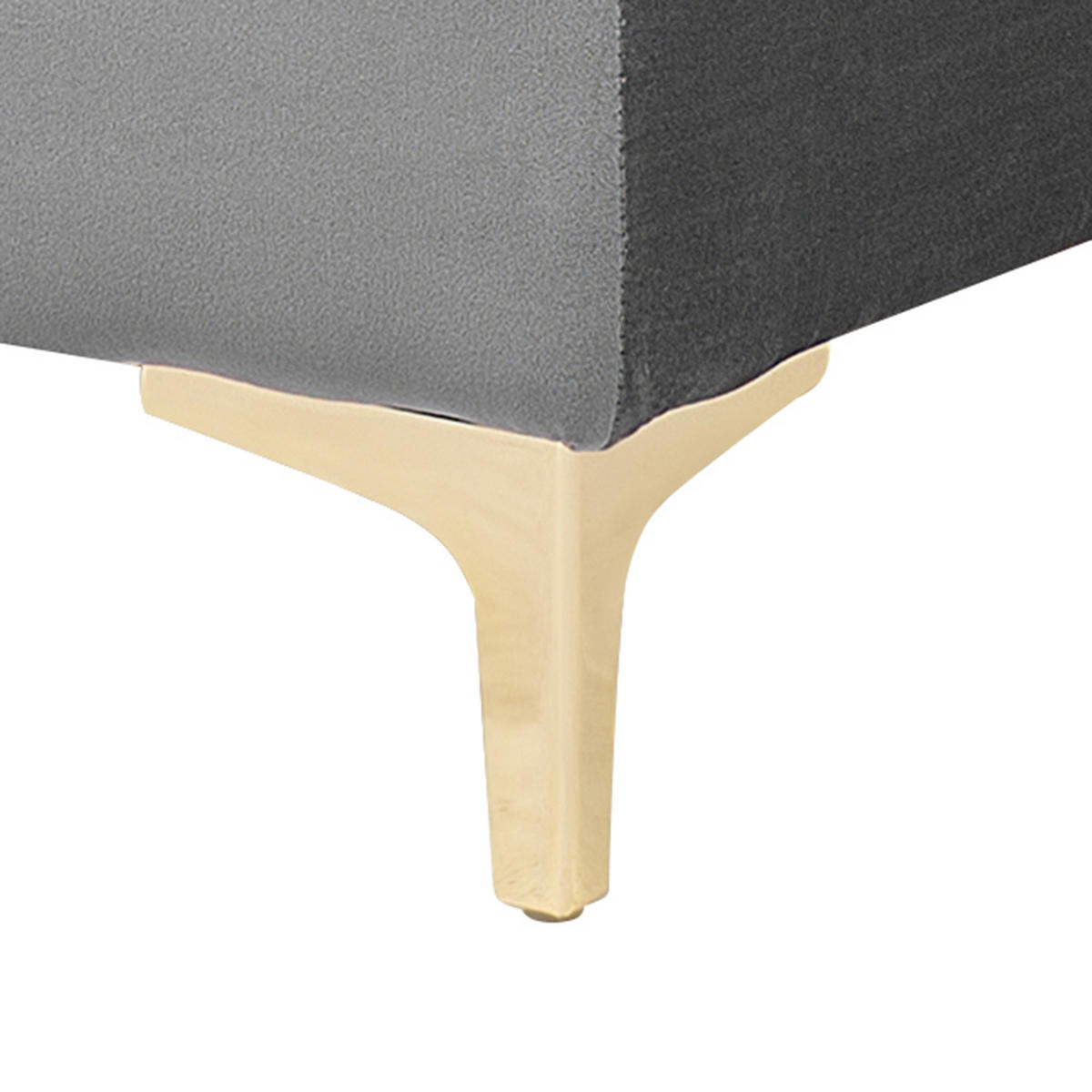 OTTOMANE Aberdeen 80/80/41 cm - Goldfarben/Grau, Textil (80/41/80cm) - Beliani