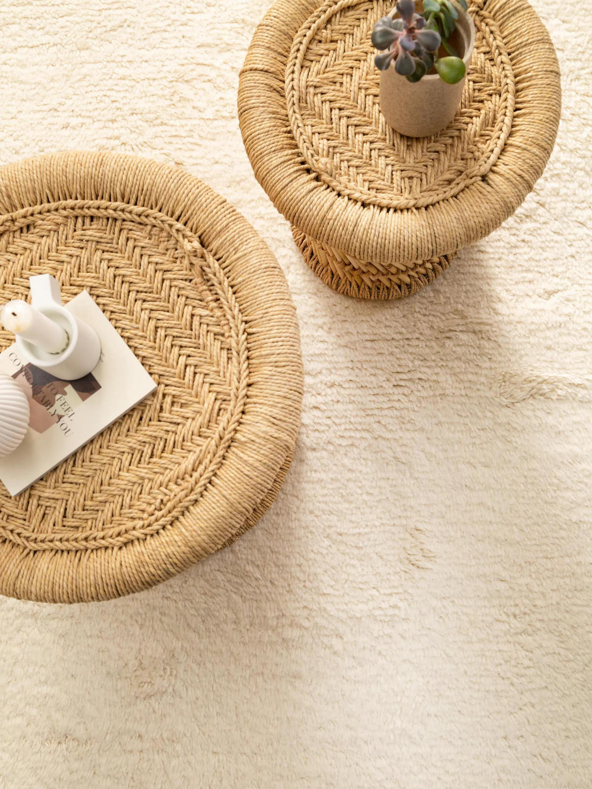 WOLLTEPPICH Berber Cream 300x400 cm - Creme, Textil (300/400cm) - benuta Pure