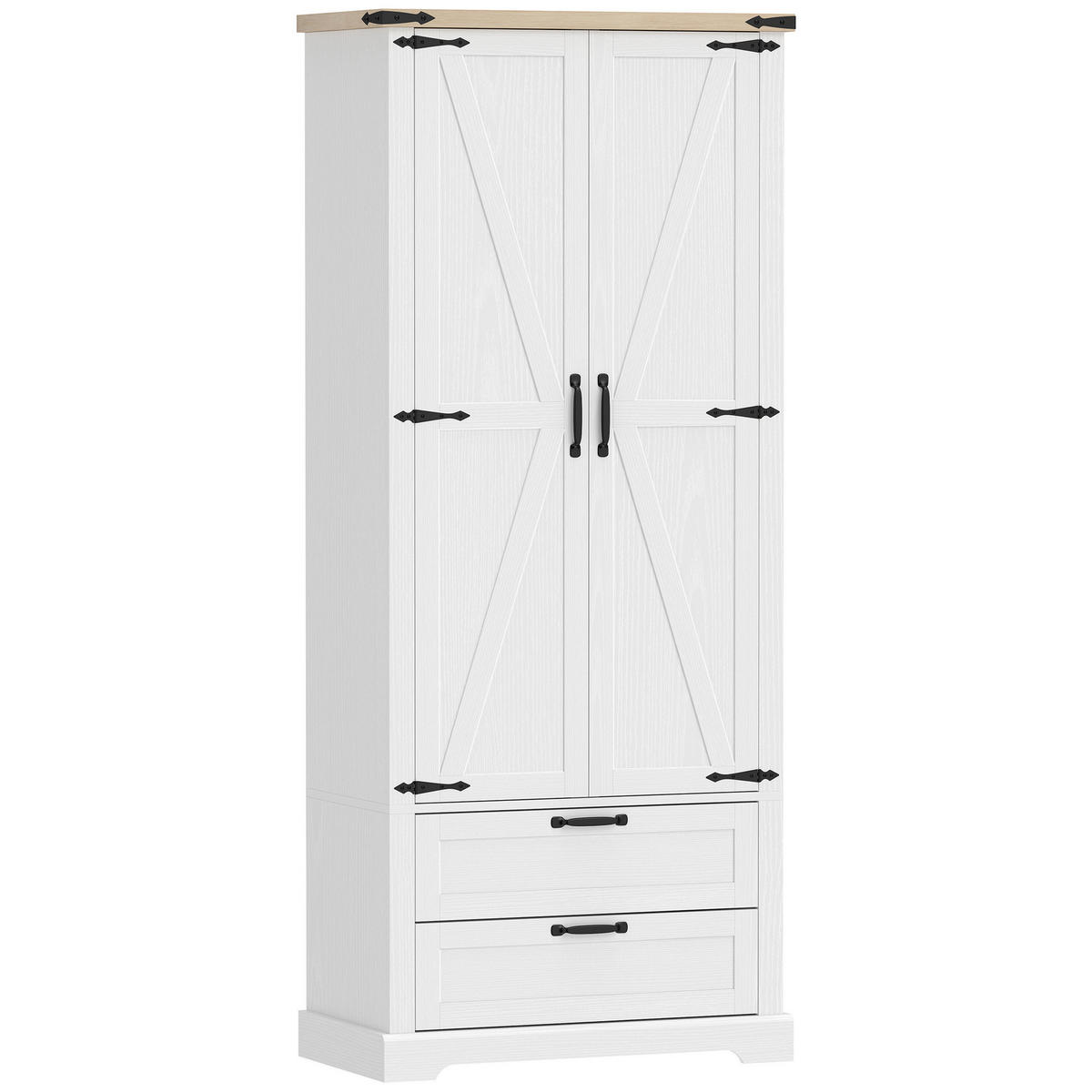 HIGHBOARD DE-11311 2 Türen Weiß - Weiß, Holzwerkstoff (40/180/76cm) - ComfortXL