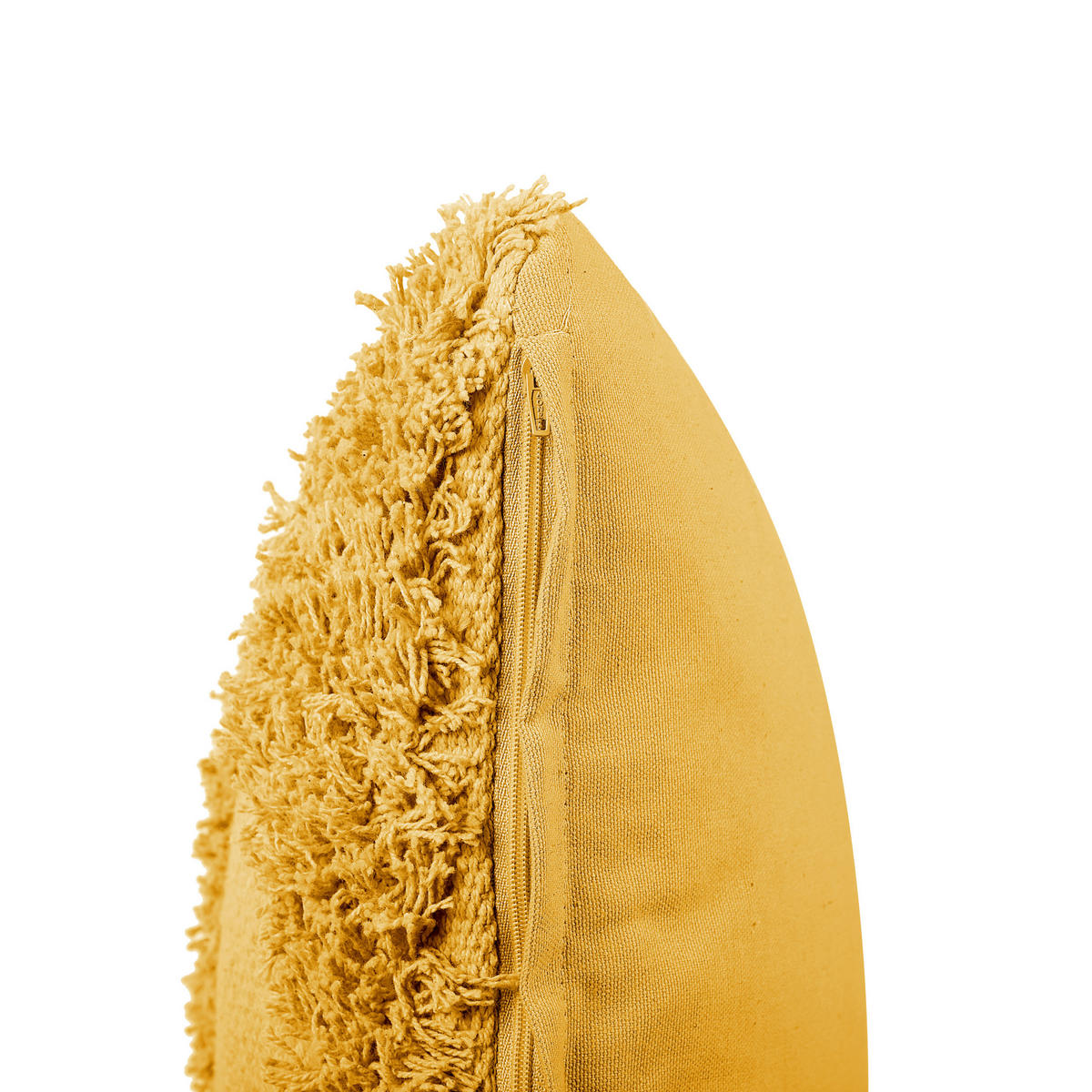 DEKOKISSEN 2er-Set Gelb 45/45 cm Rhoeo - Gelb, Naturmaterialen/Textil (45/45cm) - Beliani