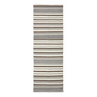 FLACHWEBETEPPICH-LÄUFER Baumwolle gestreift 66/200 cm - Grau, Textil (66/200cm) - Homescapes