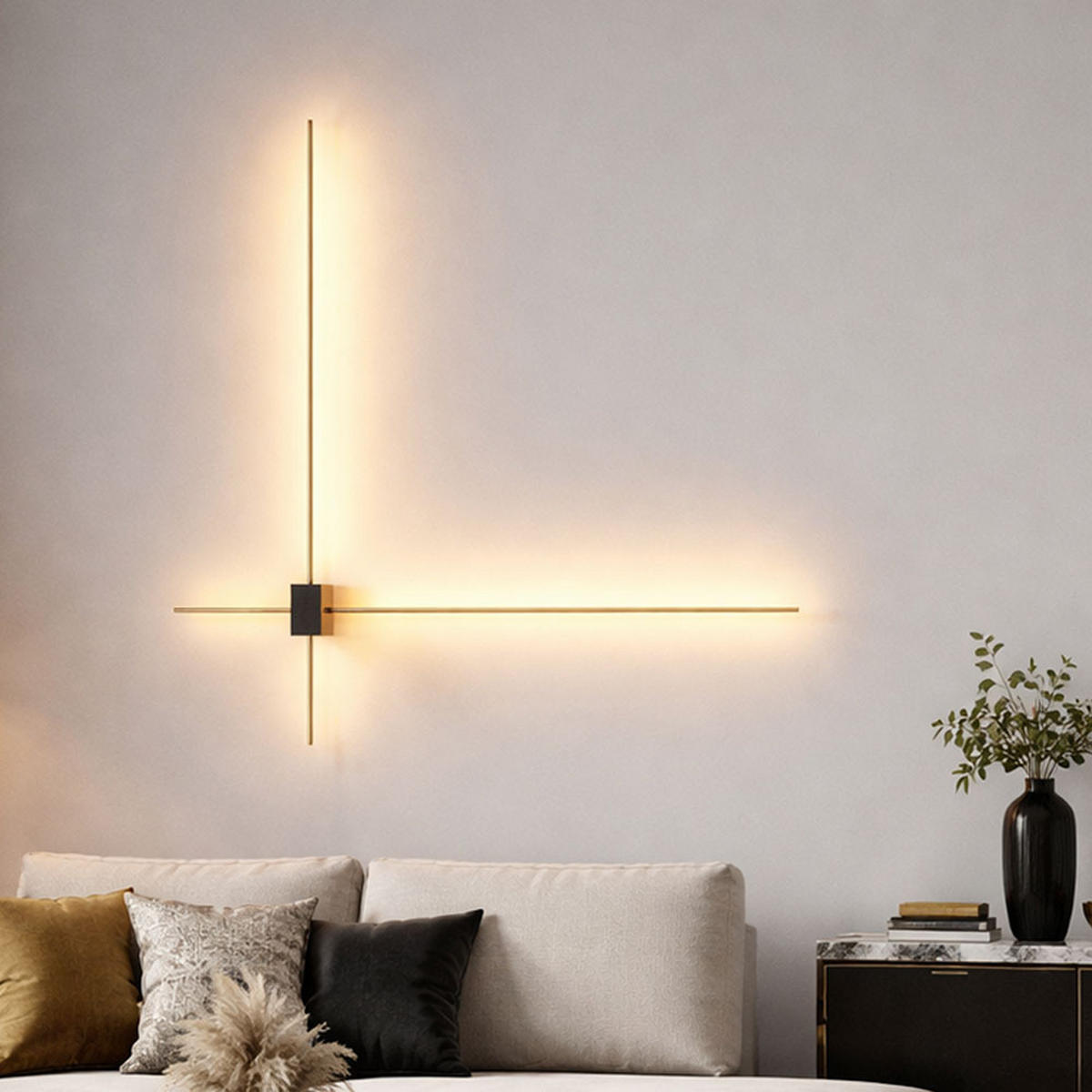 LED WANDLEUCHTE Pars Alu Gold Schwarz - Goldfarben, Metall (63/3/64.5cm)