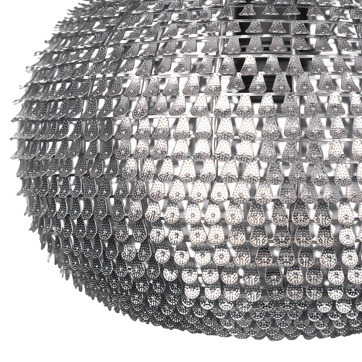 HÄNGELEUCHTE Reine 32/32/146 cm - Silberfarben, Metall (32/32/146cm) - Beliani