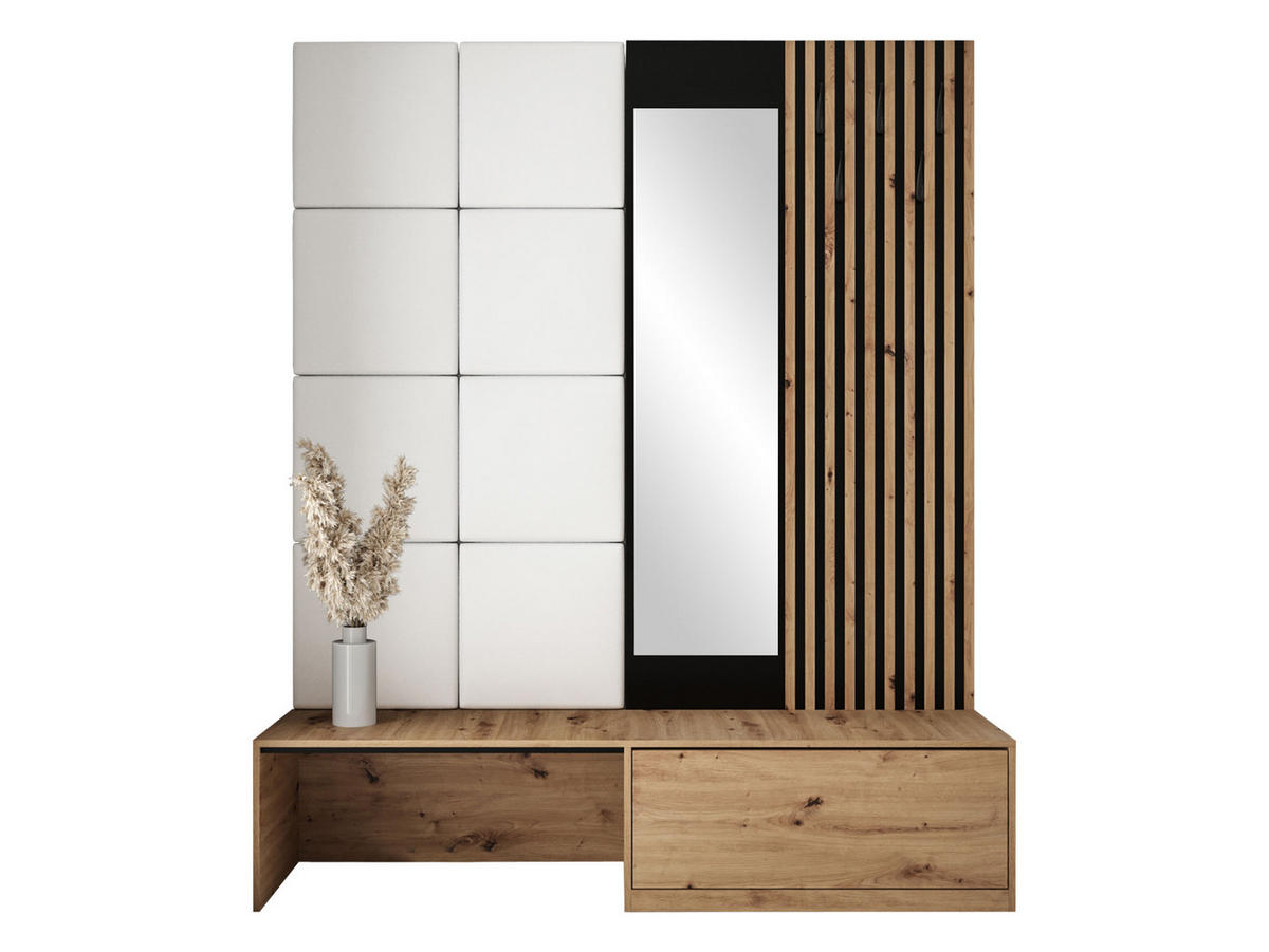 GARDEROBE Premium - Weiß/Braun, Holzwerkstoff (172/205/42cm) - MIRJAN24