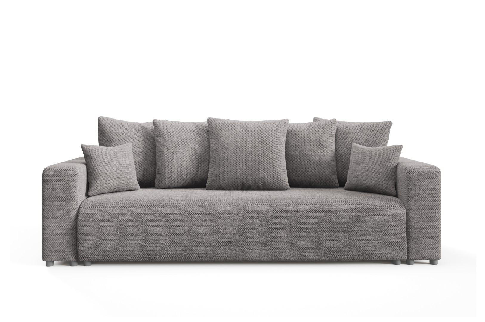 SCHLAFSOFA mit Bettkasten Grau Anthrazit - Anthrazit, Textil (247/88/93cm) - Furnisell