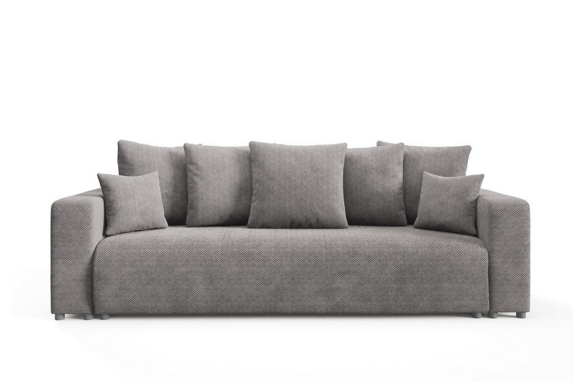 SCHLAFSOFA mit Bettkasten Grau Anthrazit - Anthrazit, Textil (247/88/93cm) - Furnisell