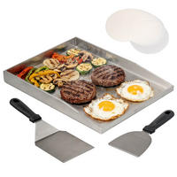 PLANCHA-SET aus Edelstahl - Edelstahlfarben, Metall (30/4/40cm) - eluno