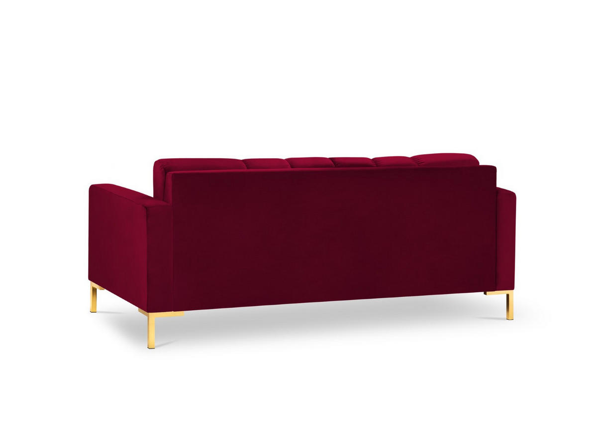 SOFA Mamaia aus Samt rot 2 Sitzplätze - Rot, Textil (92/75/152cm) - Micadoni
