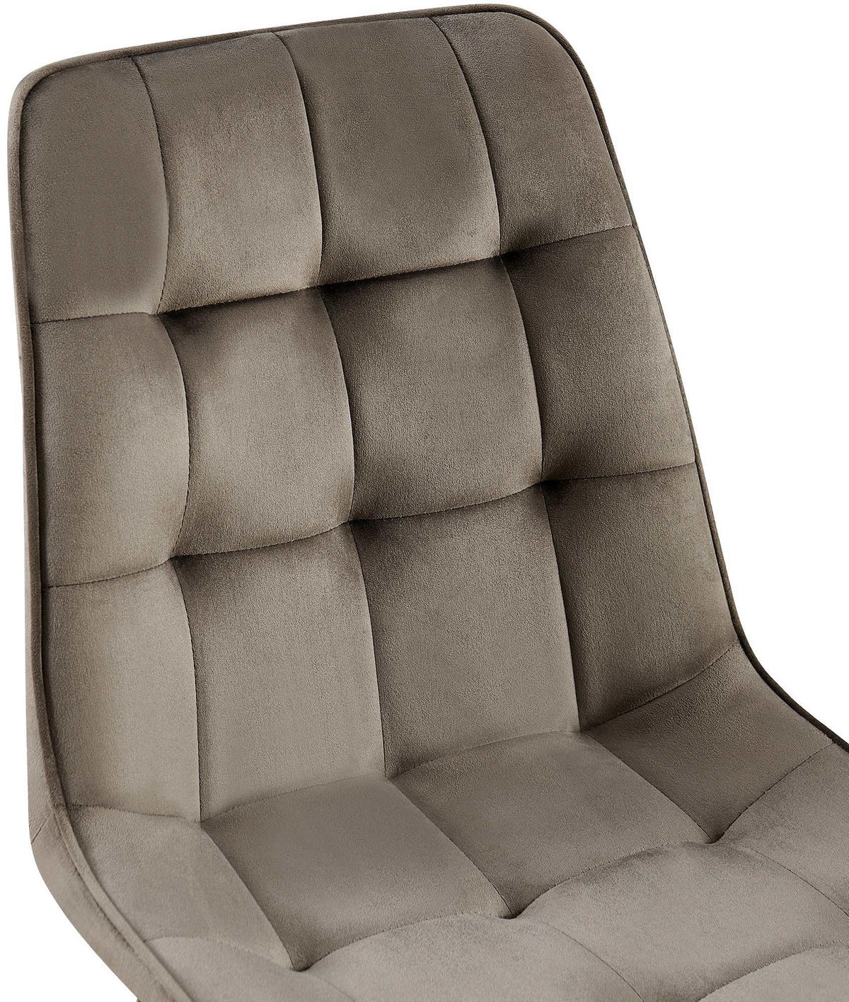 STUHL Samt anthrazit - Anthrazit/Schwarz, Textil/Metall (47/89/61cm) - CLP