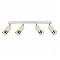 DECKENLEUCHTE Milano Spot - Weiß Hochglanz/Goldfarben, Metall (8/60/18cm) - kiki design