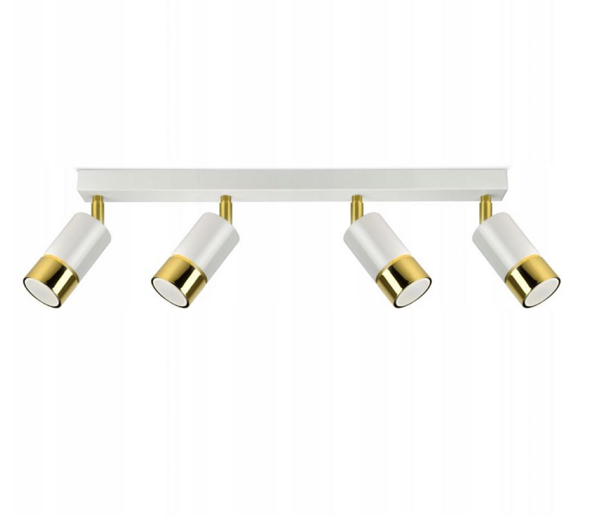 DECKENLEUCHTE Milano Spot - Weiß Hochglanz/Goldfarben, Metall (8/60/18cm) - kiki design