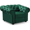 CHESTERFIELD-SESSEL Chester, Dunkelgrün - Wengefarben/Dunkelgrün, Textil (112/82/92cm) - Beautysofa