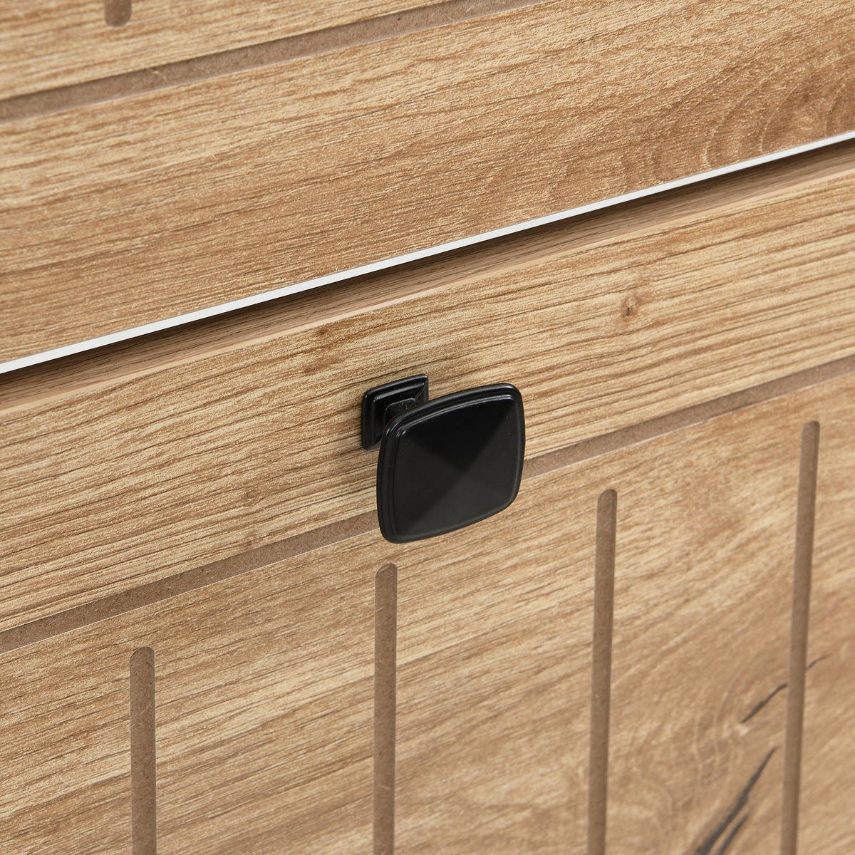 SCHUHKIPPER 110 cm in Holz-Optik - Naturfarben, Holzwerkstoff (110/137.5/24cm) - Urban Meuble