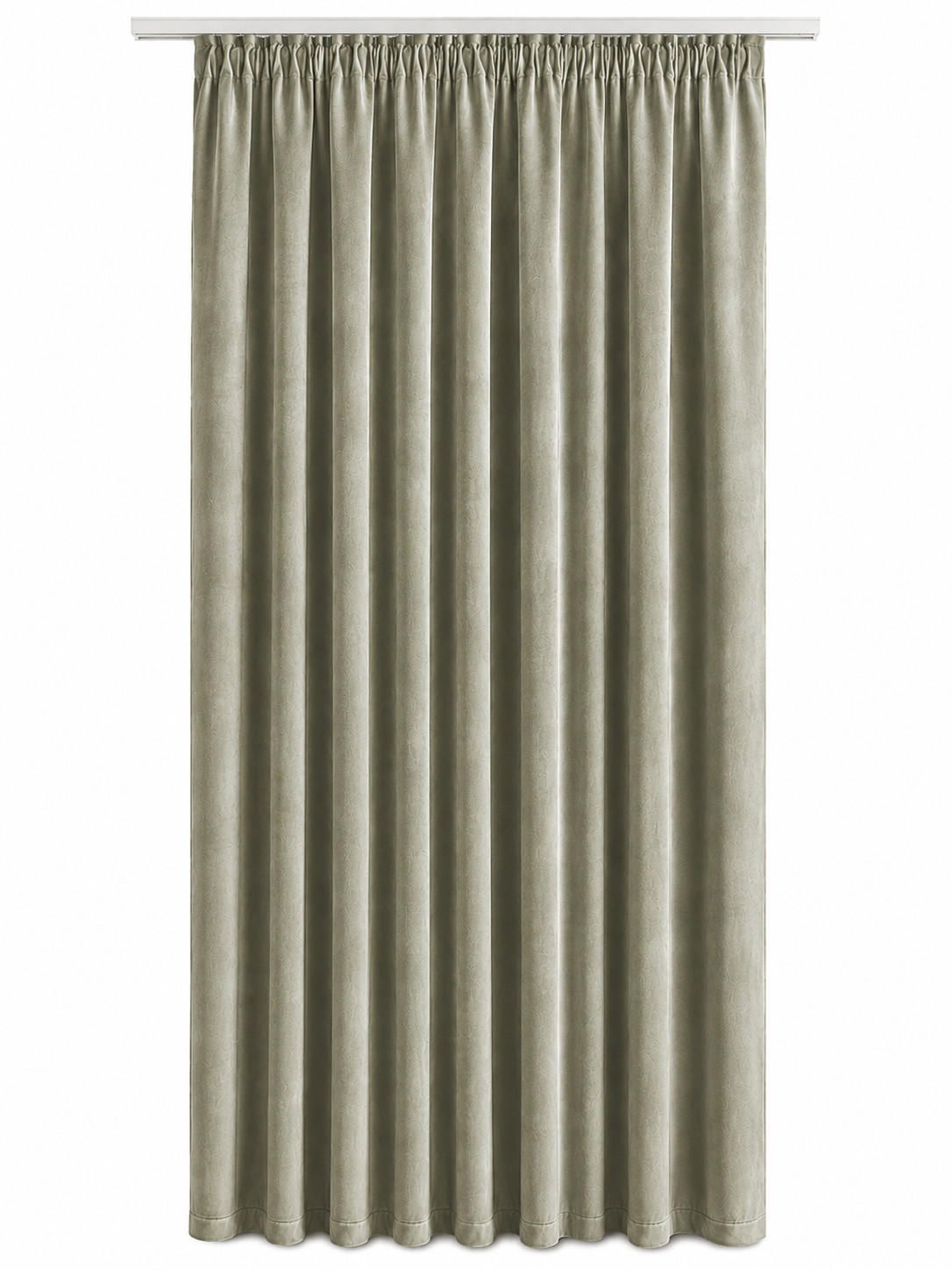 VORHANG Kräuselband Samt 140/245 cm Sand Beige - Sandfarben, Textil (140/245/245cm) - TiborTex