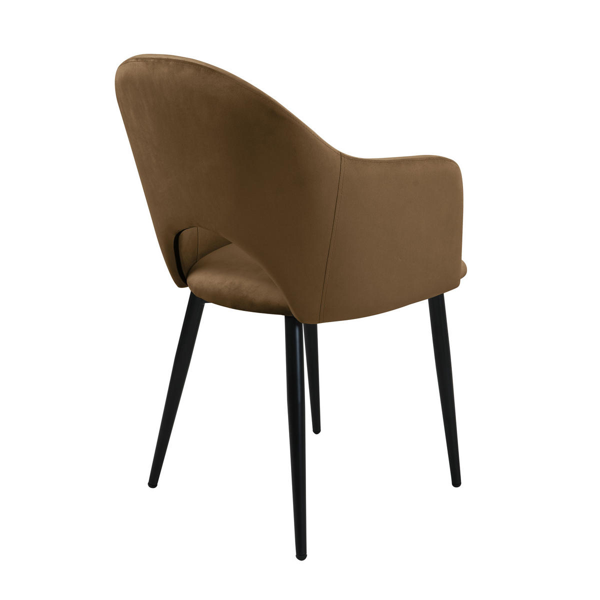 ESSZIMMERSTÜHLE HAILEY (2er Set) - Schwarz/Braun, Textil/Metall (54/83/53cm) - SVITA