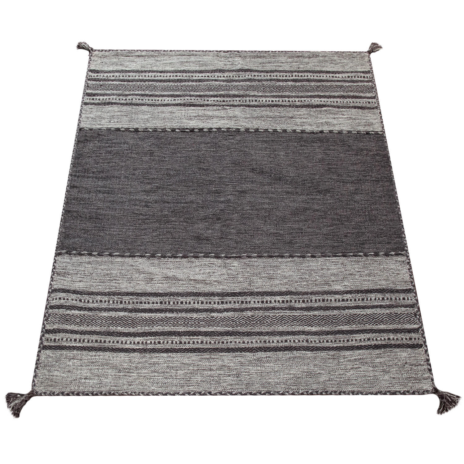 HOCHFLORTEPPICH 160/220 cm Kilim 217 - Grau, Textil (160/220cm) - Paco Home