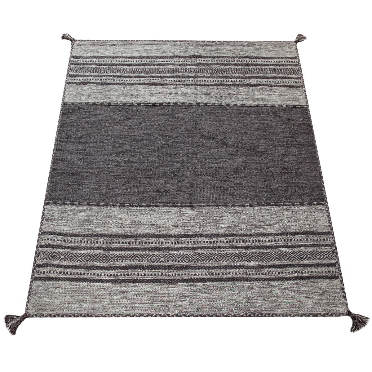 HOCHFLORTEPPICH 160/220 cm Kilim 217 - Grau, Textil (160/220cm) - Paco Home