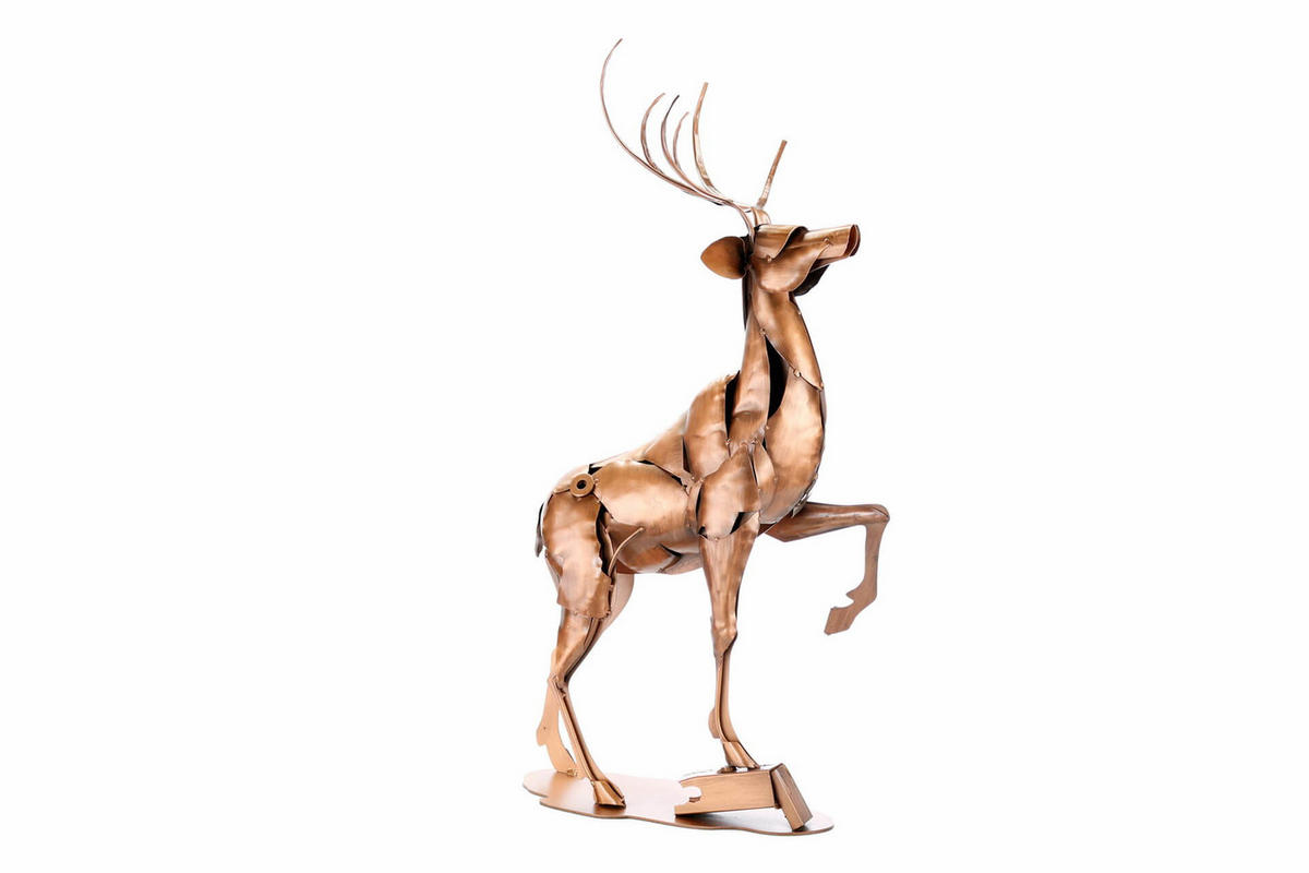 METALLSKULPTUR Kupfer 84/44 cm - Kupferfarben, Metall (4.5/44/25cm) - KUNSTLOFT