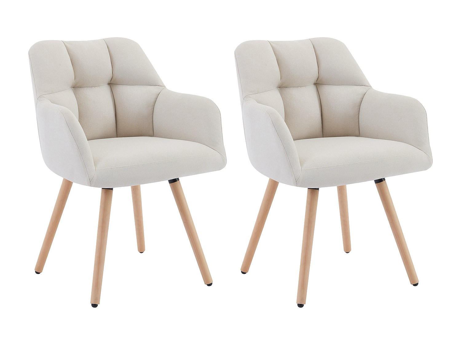 STUHL - 57.5cm x 58cm - Polyester - beige - PEGA - Beige, Textil (57.5/81/58cm) - Vente-Unique