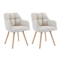 STUHL - 57.5cm x 58cm - Polyester - beige - PEGA - Beige, Textil (57.5/81/58cm) - Vente-Unique