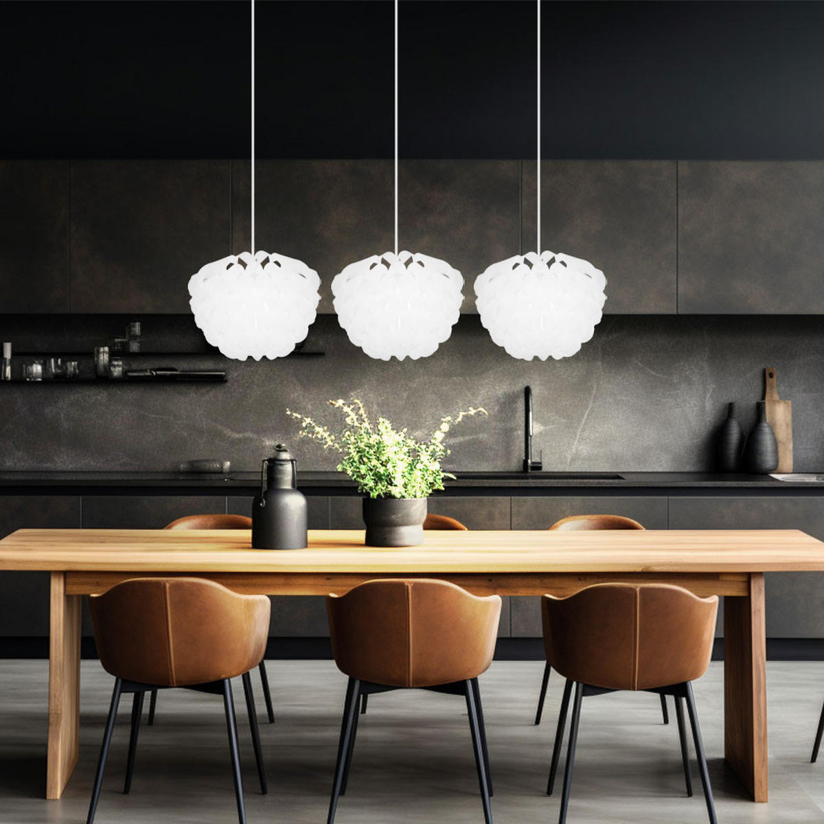 HÄNGELEUCHTE Metall Weiß 3 flammig - Weiß, Metall (101/26/120cm) - Globo Lighting